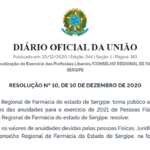 Diário Oficial – RESOLUÇÃO Nº 10, DE 10 DE DEZEMBRO DE 2020